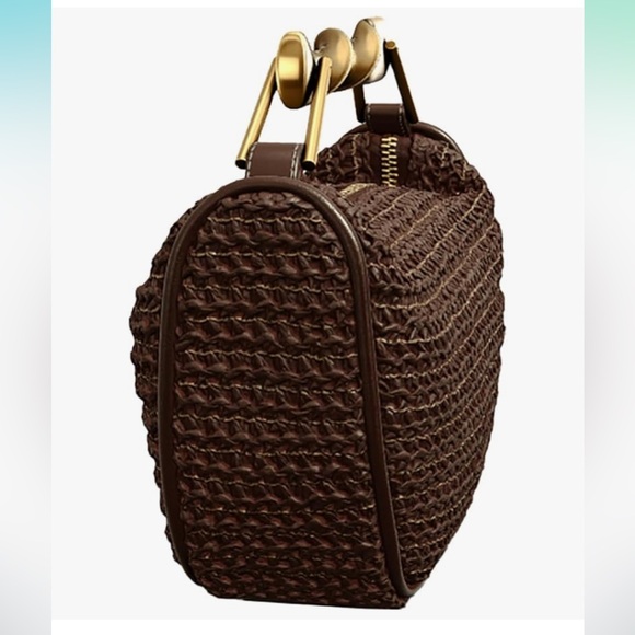 NEW Woven Clutch + Crossbody Handbag - Picture 5 of 8